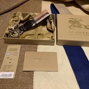 Burberry Vintage Check Leather Key Charm
